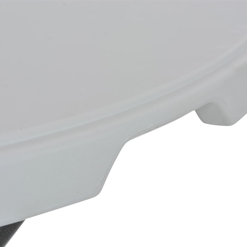 Sulankstomas baro stalas, baltas, 80x110cm, HDPE