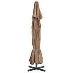 Lauko skėtis nuo saulės su aliuminio stulpu, taupe, 500 cm