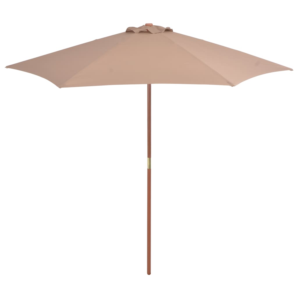 Lauko skėtis nuo saulės su mediniu stulpu, antracito, 270cm