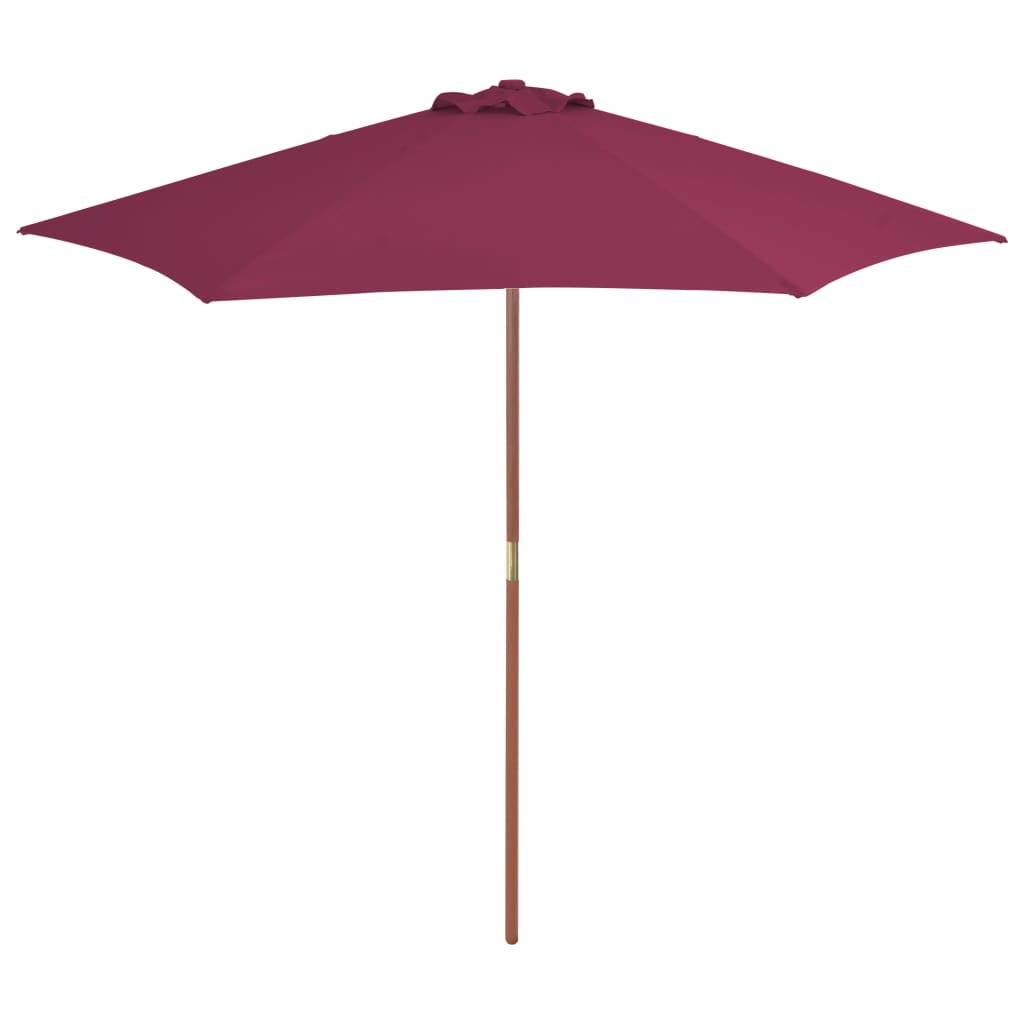 Lauko skėtis nuo saulės su mediniu stulpu, antracito, 270cm