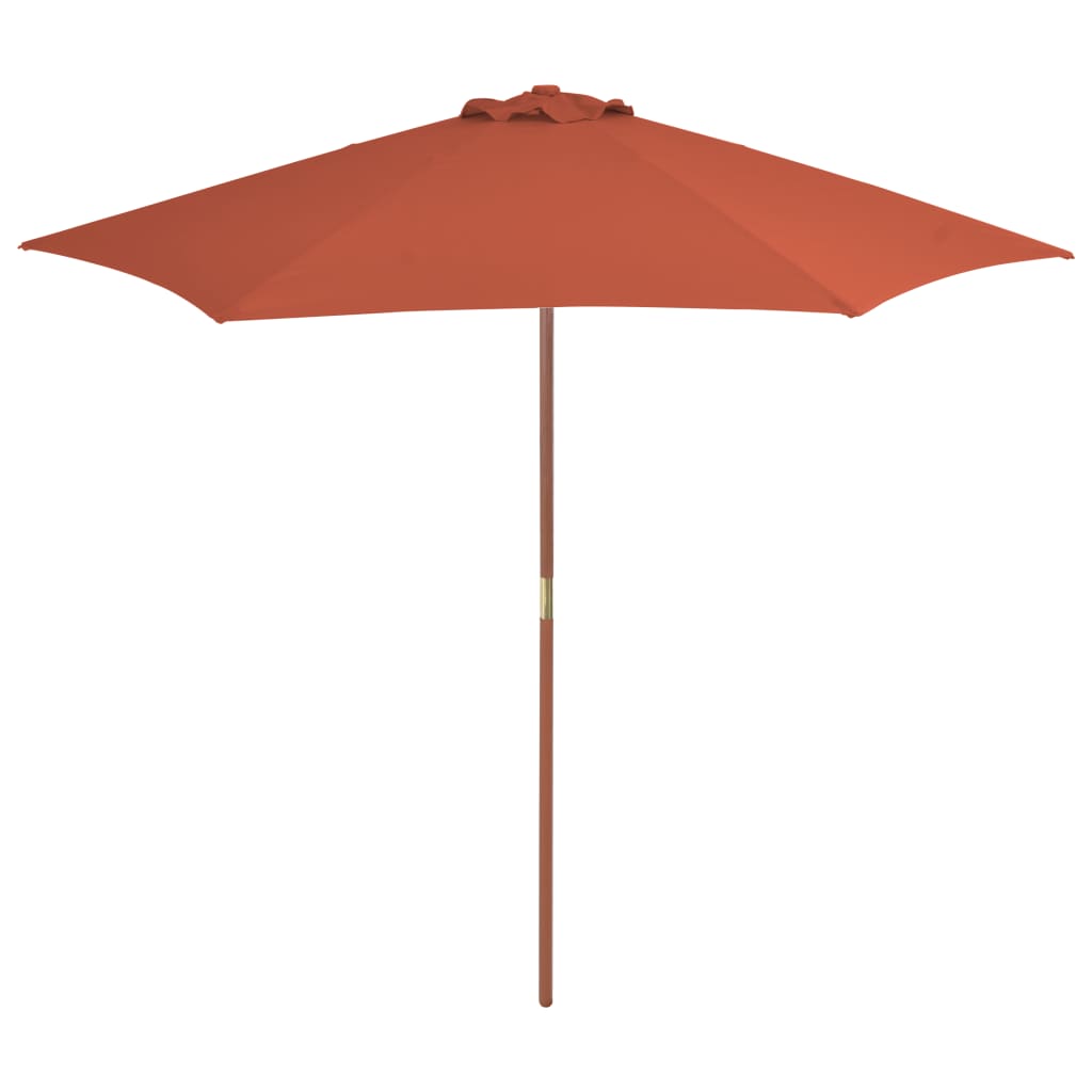 Lauko skėtis nuo saulės su mediniu stulpu, antracito, 270cm