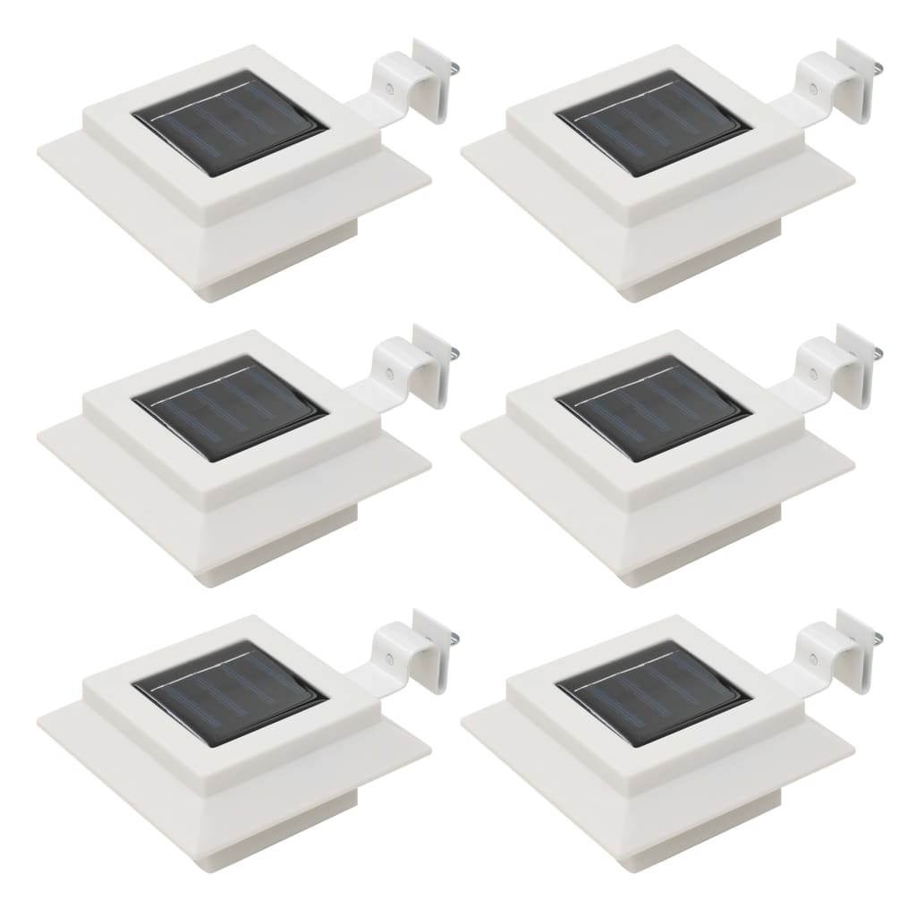 Saulės energija įkraunami lauko LED šviestuvai, 6vnt., 12cm