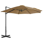 Gembinis sodo skėtis su aliuminio stulpu, taupe, 300cm