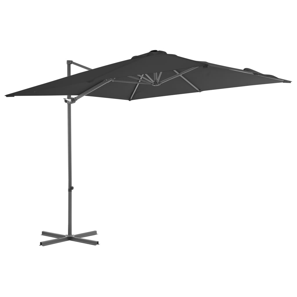 Gembinis sodo skėtis su plieniniu stulpu, antracito, 250x250cm