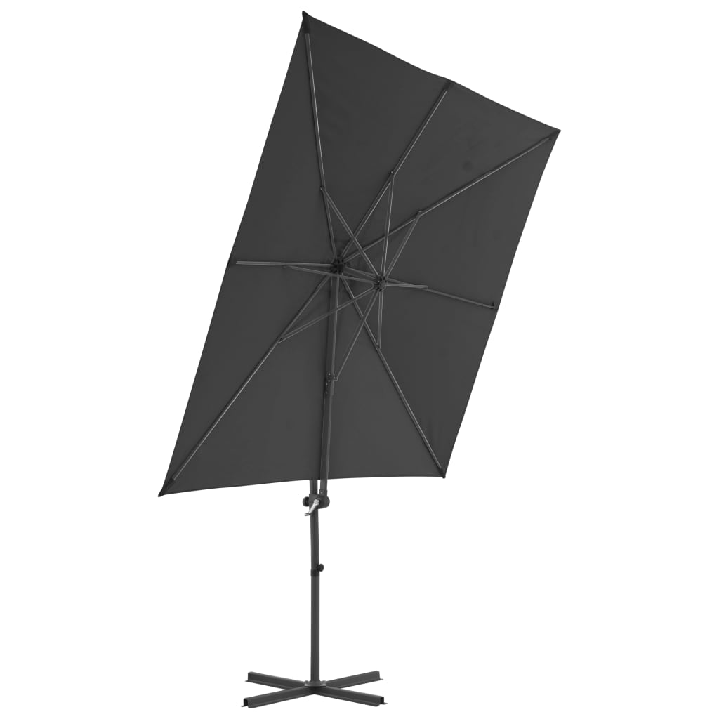 Gembinis sodo skėtis su plieniniu stulpu, antracito, 250x250cm