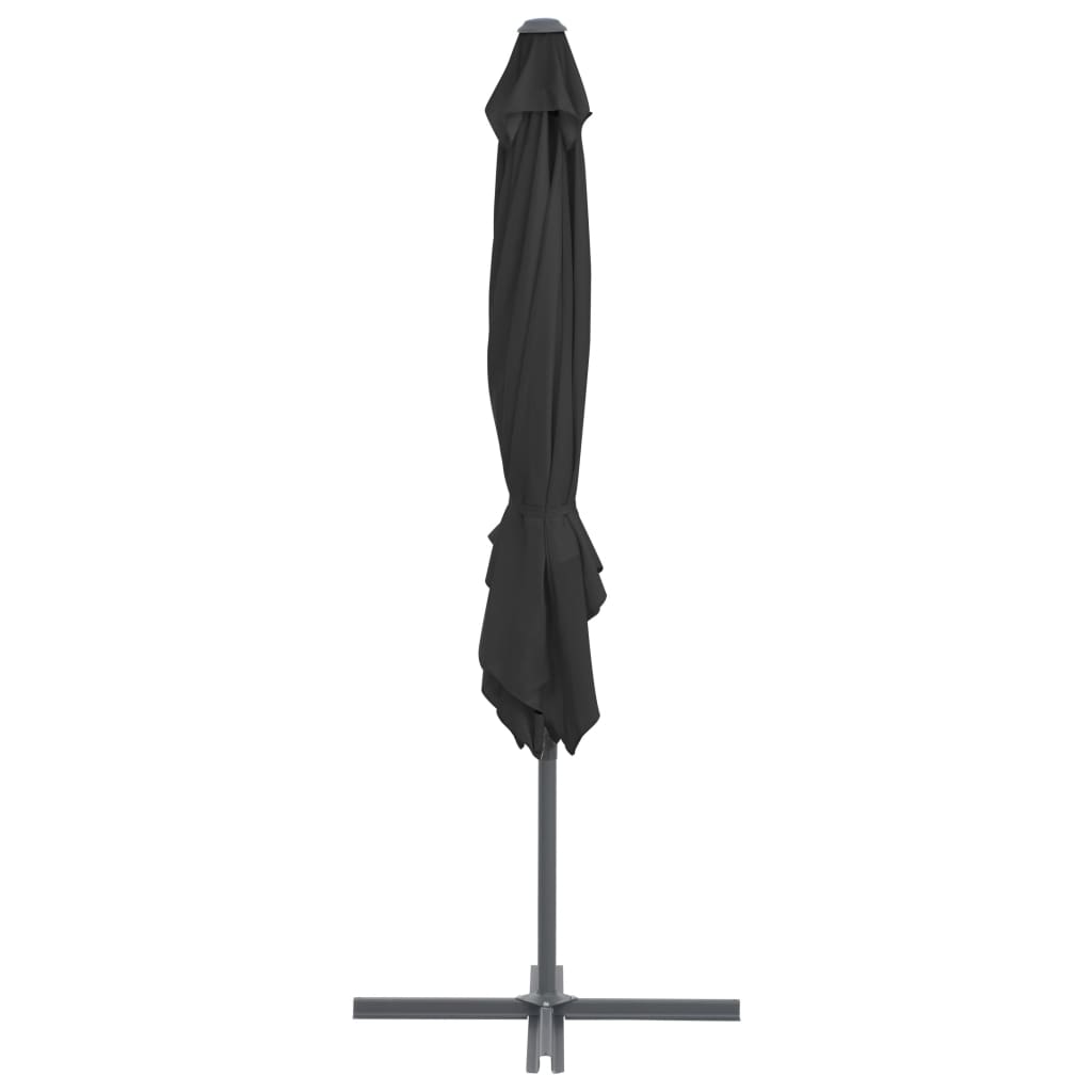 Gembinis sodo skėtis su plieniniu stulpu, antracito, 250x250cm