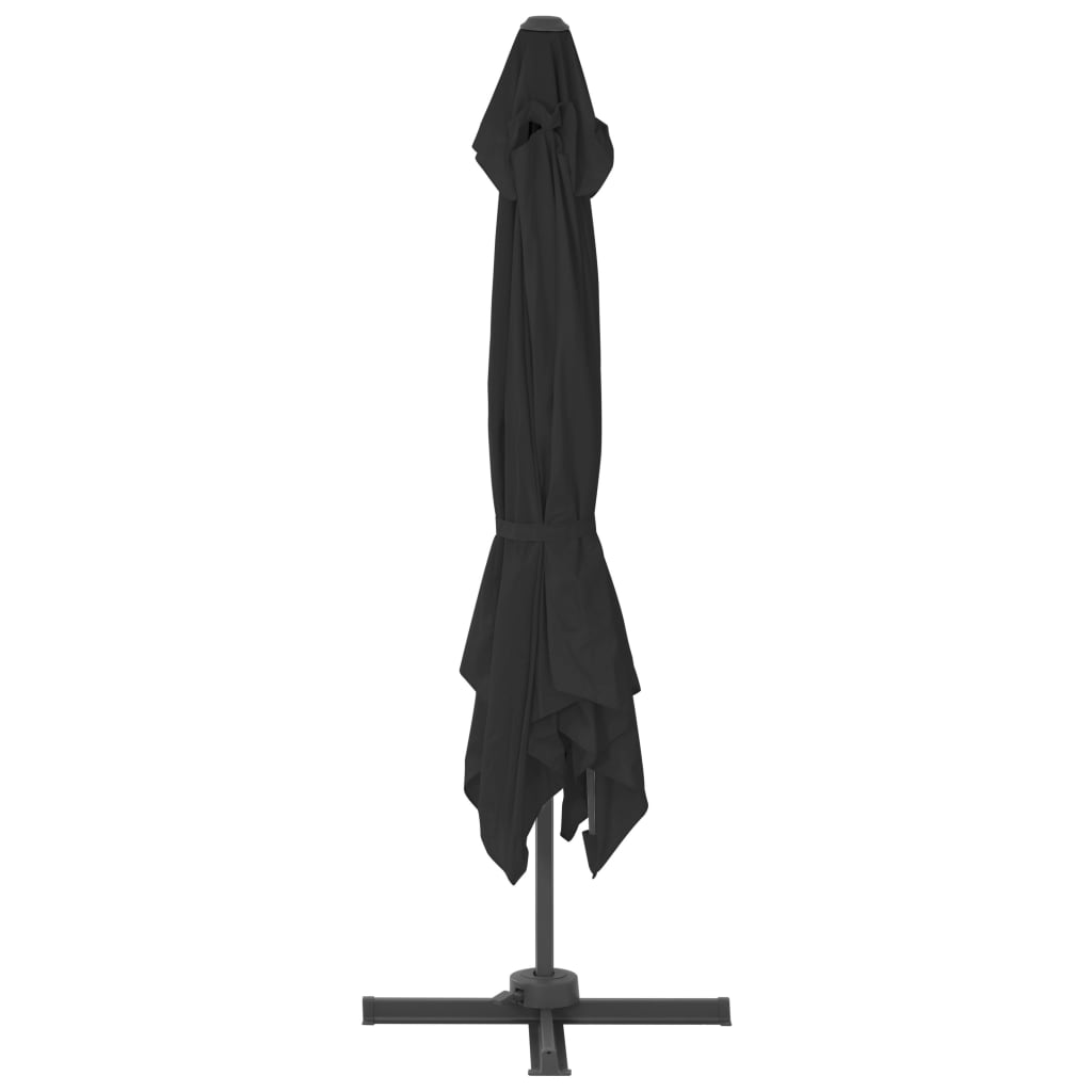 Gembinis sodo skėtis su aliuminio stulpu, antracito, 300x300cm