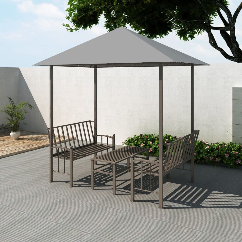 Sodo paviljonas su staliuku ir suoliukais, 2,5x1,5x2,4m