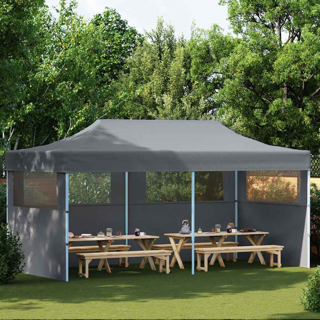 Išskleidžiama proginė palapinė, antracito spalva, 3x6m