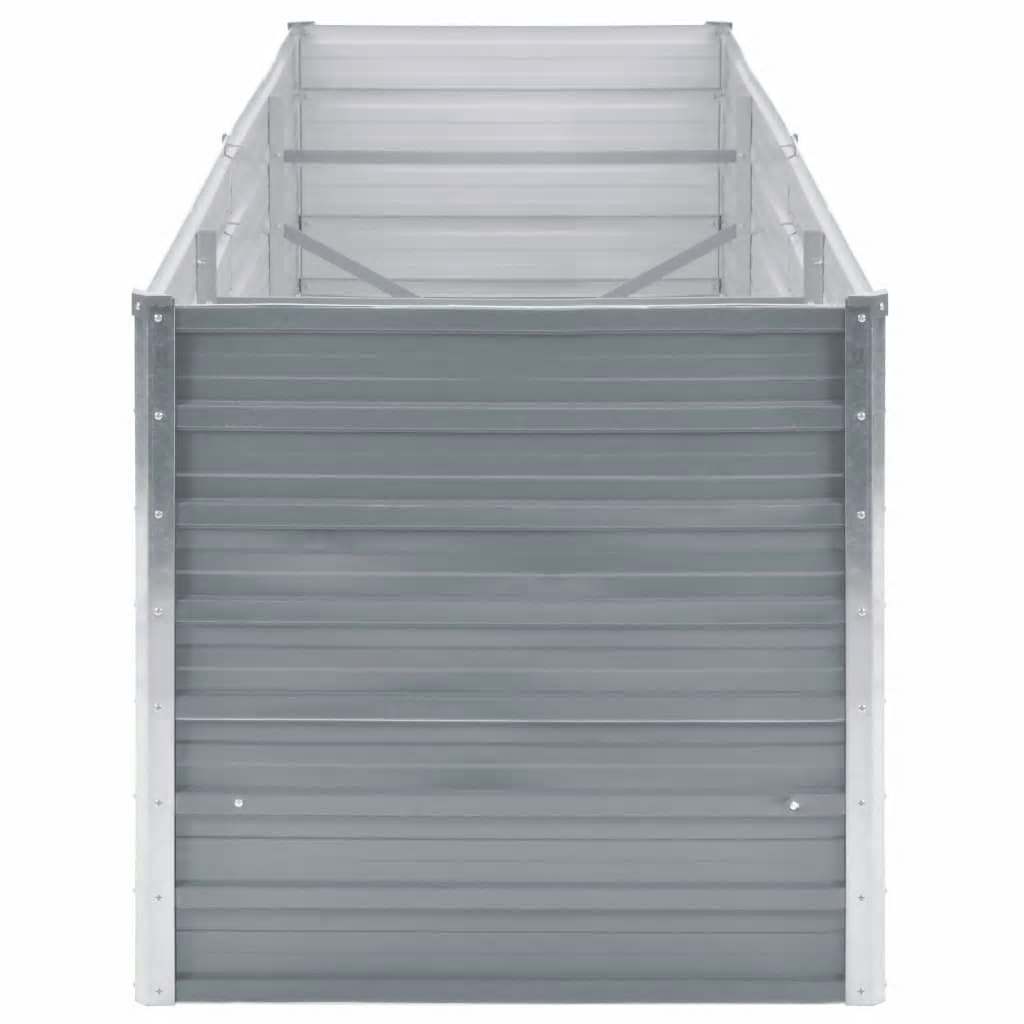 Lovelis, pilkas, galvanizuotas plienas, 240x80x77cm