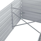 Lovelis, pilkas, galvanizuotas plienas, 240x80x77cm