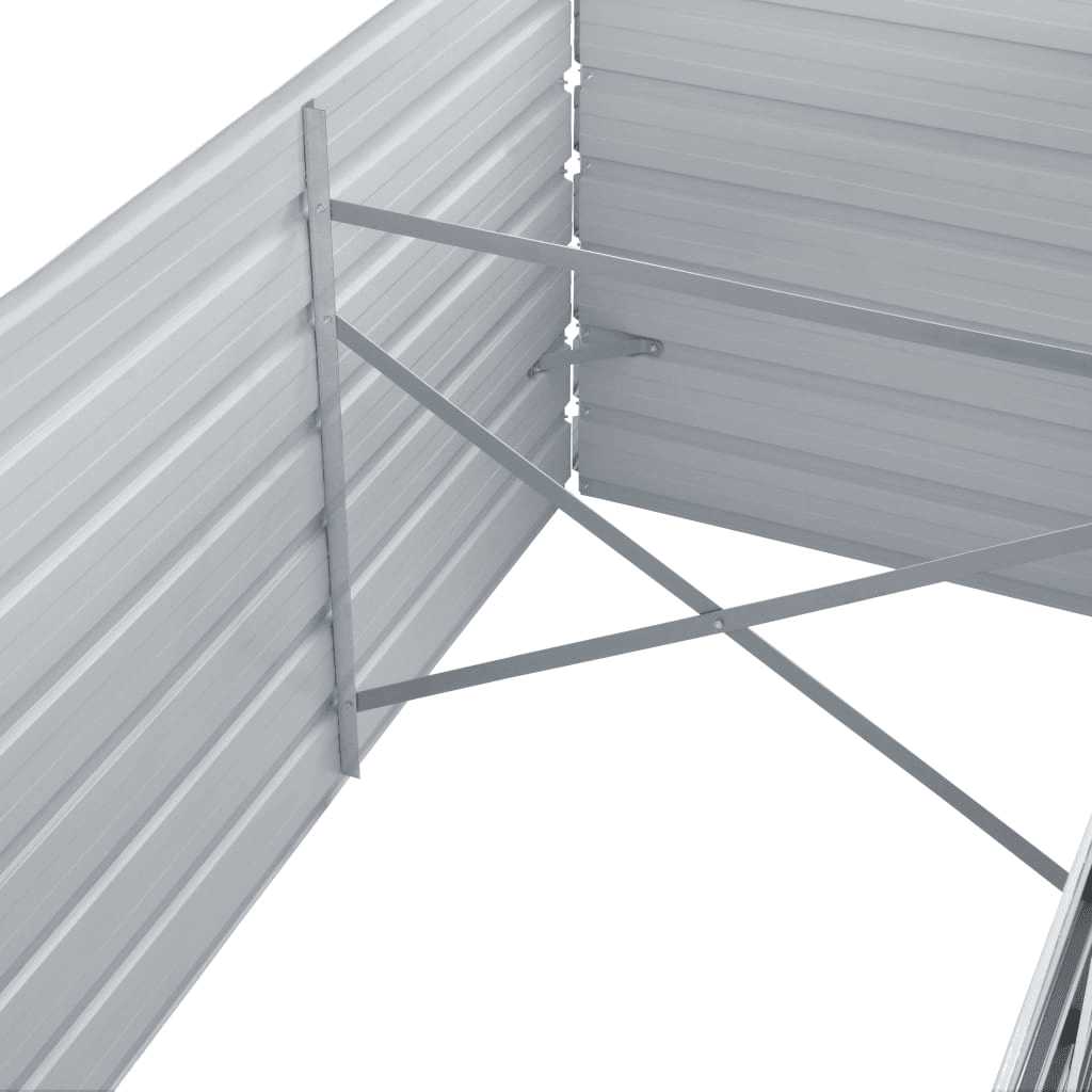 Lovelis, pilkas, galvanizuotas plienas, 240x80x77cm