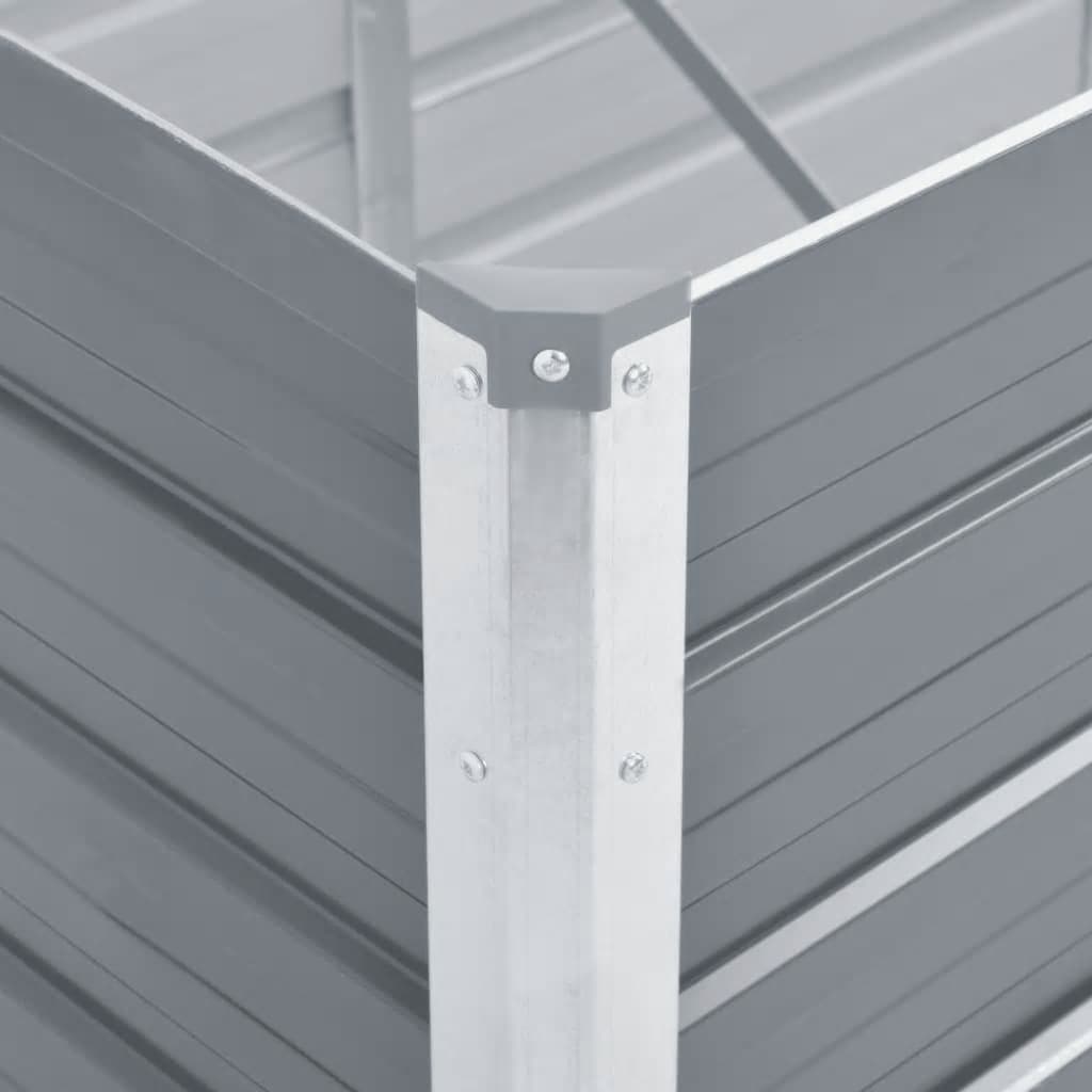 Lovelis, pilkas, galvanizuotas plienas, 240x80x77cm