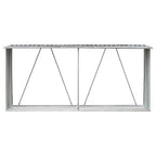 Sodo malkinė, galvanizuotas plienas, 330x84x152cm, pilka