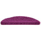 Laiptų kilimėliai, 15 vnt., 56x17x3 cm, violetiniai, pusapvaliai
