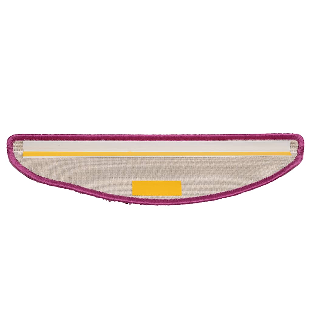 Laiptų kilimėliai, 15 vnt., 56x17x3 cm, violetiniai, pusapvaliai
