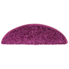 Laiptų kilimėliai, 15 vnt., 56x17x3 cm, violetiniai, pusapvaliai