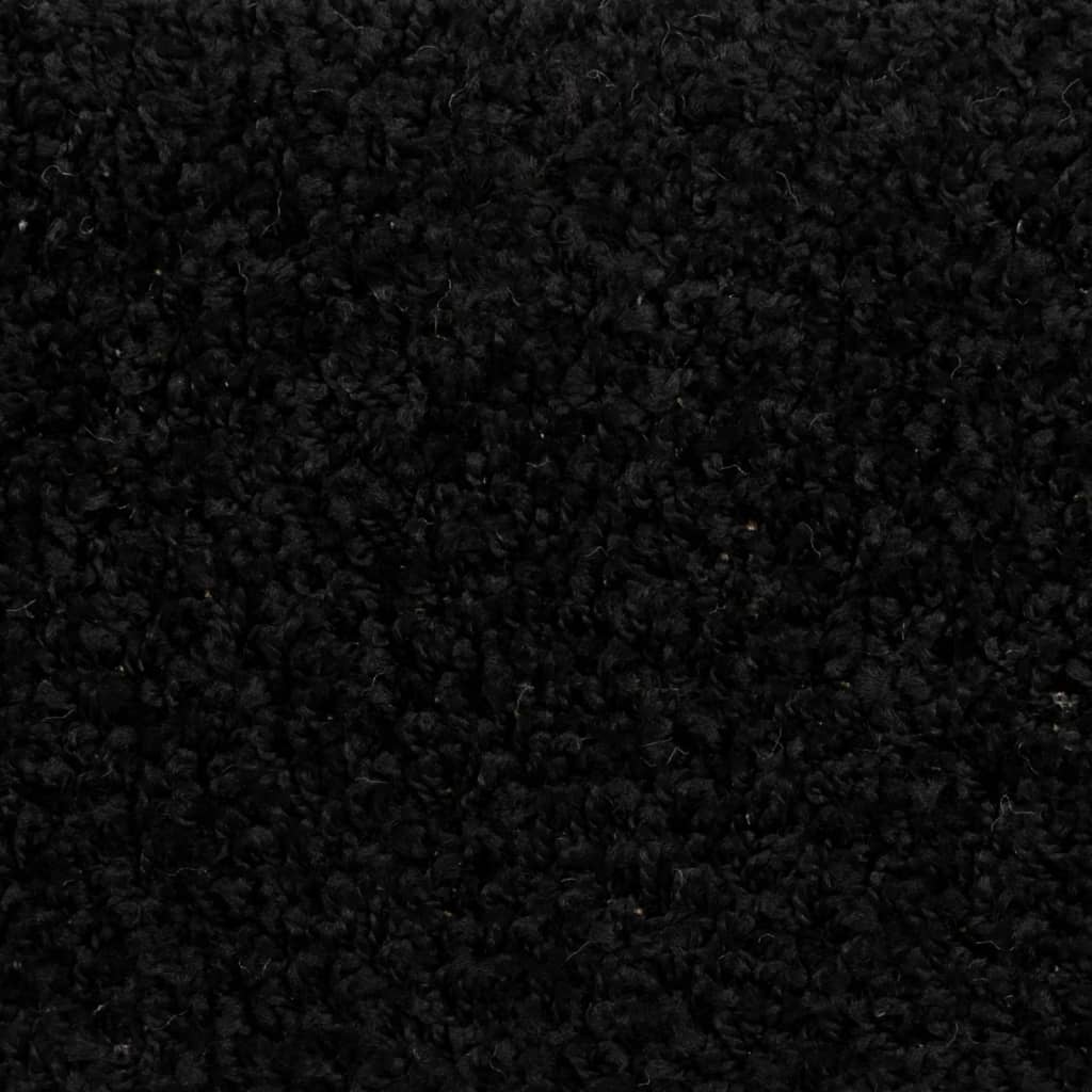 Laiptų kilimėliai, 15 vnt., 65x21x4 cm, juodi, pusapvaliai, dideli