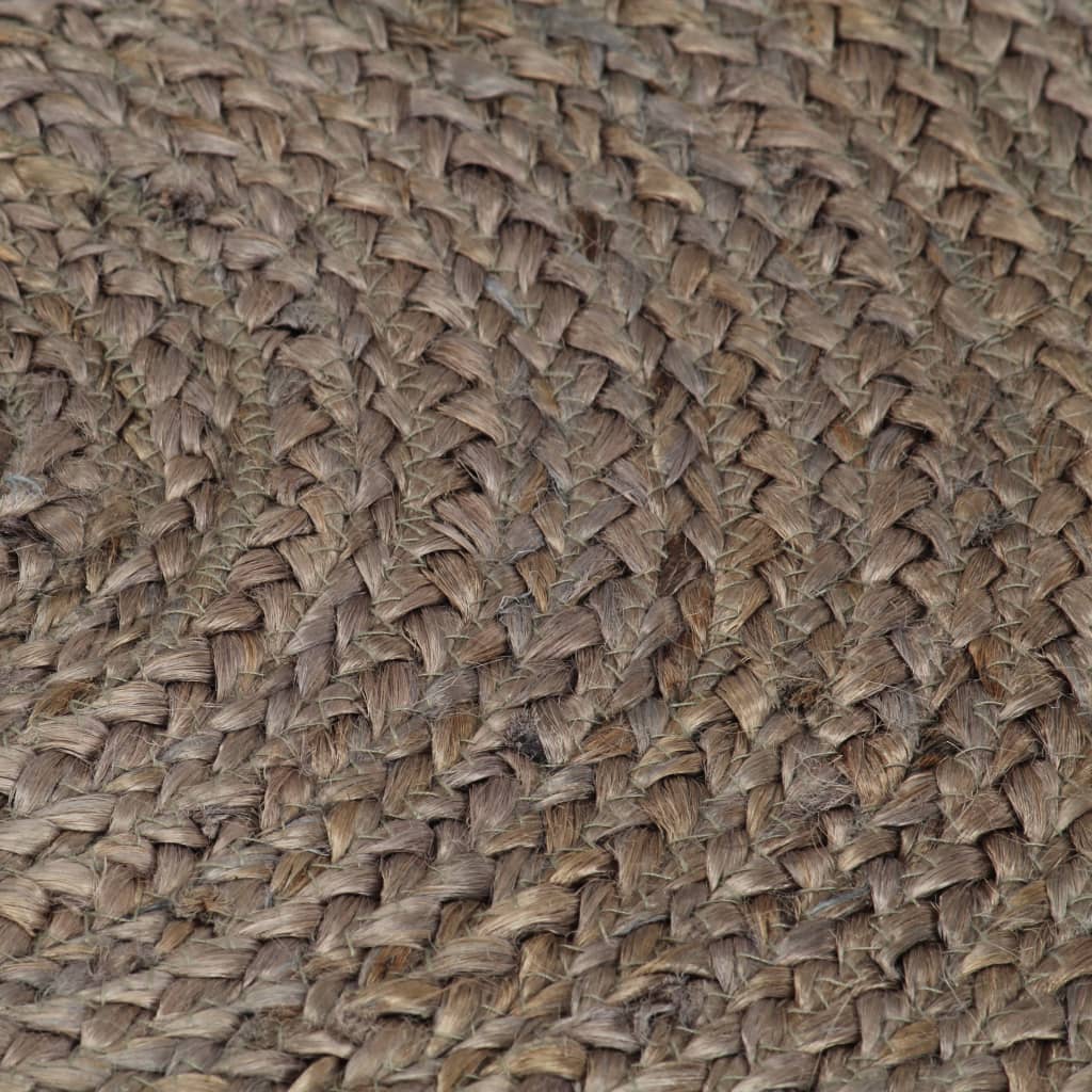 Kilimas, pilkas, 150cm, džiutas, apvalus, rankų darbo