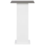 Baro stalas, baltas ir antracito, 60x60x110cm