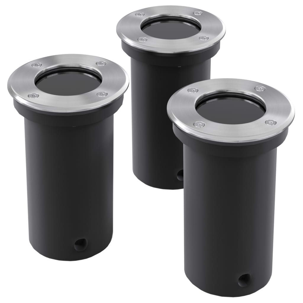 Įmontuojami lauko šviestuvai, 3 vnt., apvalūs 