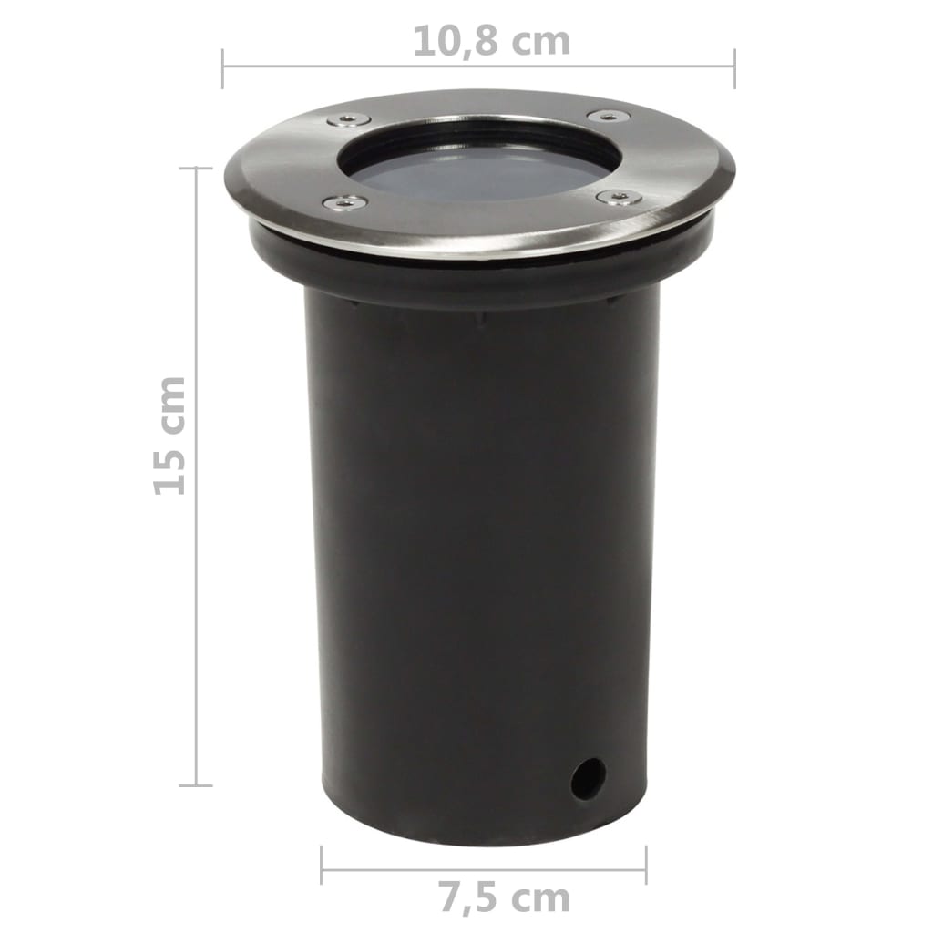 Įmontuojami lauko šviestuvai, 3 vnt., apvalūs 