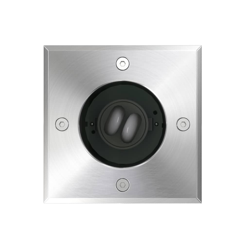 vidaXL Lauko šviestuvai, 3vnt., kvadrat., smegiami į žemę