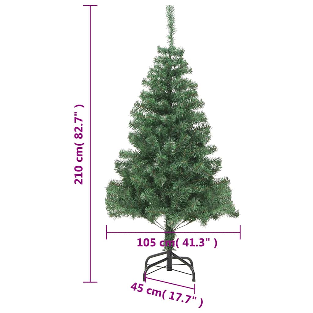 Dirbtinė Kalėdų eglutė su plieniniu stovu, 210cm, 910 šakų
