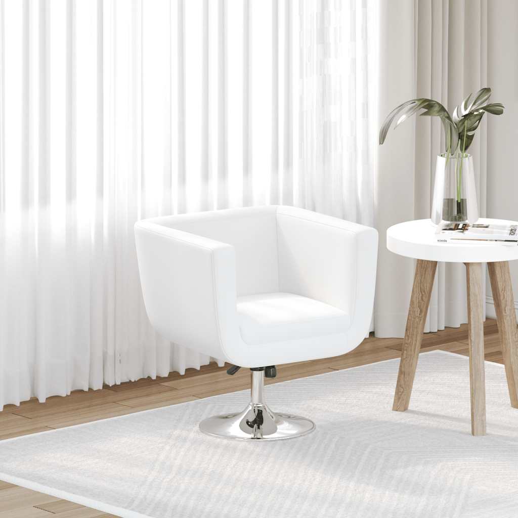 Baro taburetė, baltos, dirbtinė oda