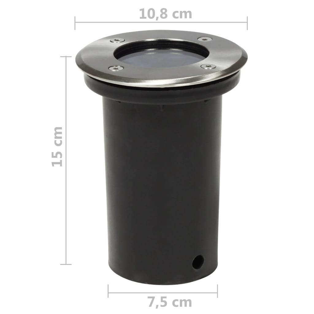 vidaXL Lauko šviestuvai grindiniui, 12vnt., apskriti