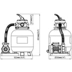 Smėlio filtras su siurbliu, 600W, 17000 l/val