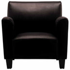 Sofa-kėdė, tamsiai ruda, dirbtinė oda