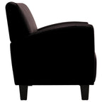 Sofa-kėdė, tamsiai ruda, dirbtinė oda