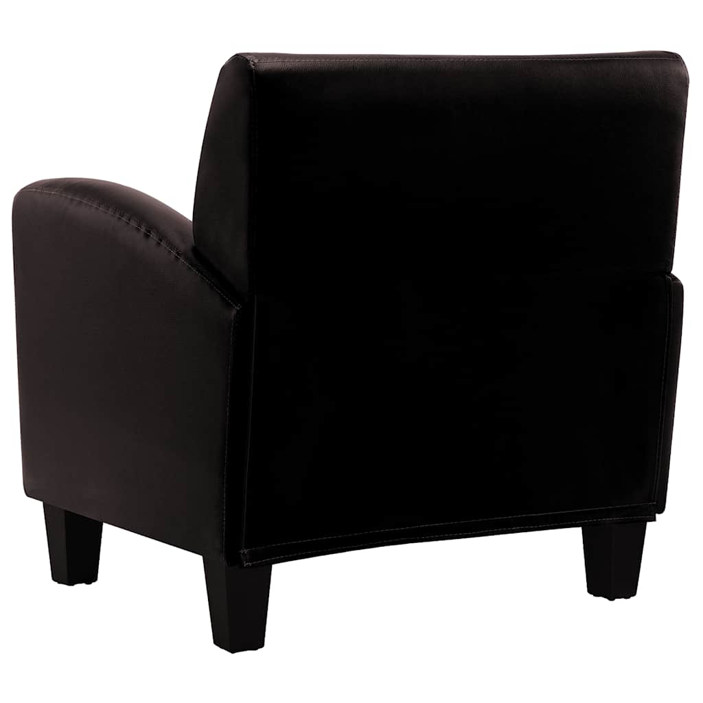 Sofa-kėdė, tamsiai ruda, dirbtinė oda