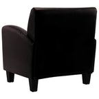 Sofa-kėdė, tamsiai ruda, dirbtinė oda
