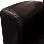 Sofa-kėdė, tamsiai ruda, dirbtinė oda