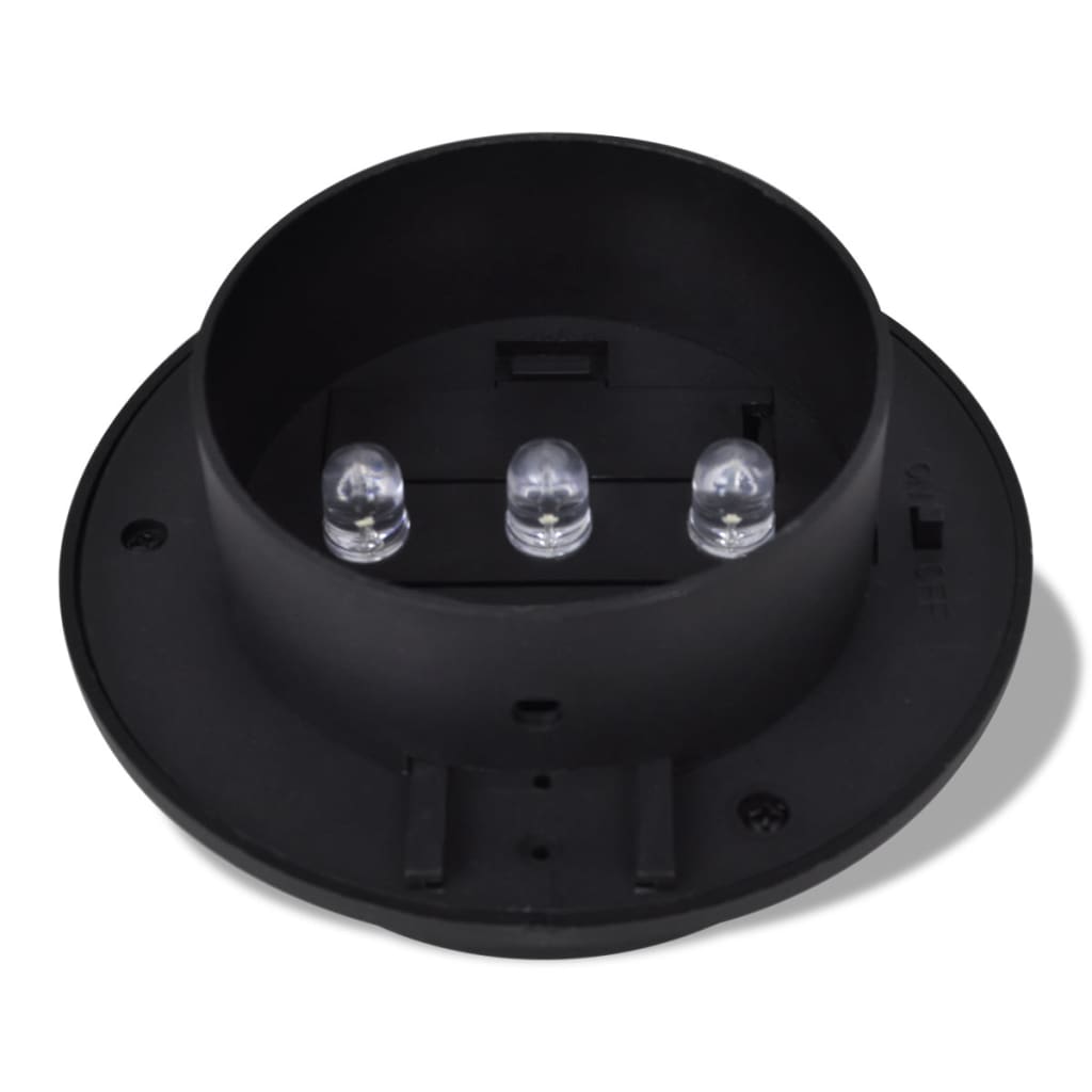 Saulės energija įkraunamų lauko šviestuvų rinkinys, 6vnt., juodi 