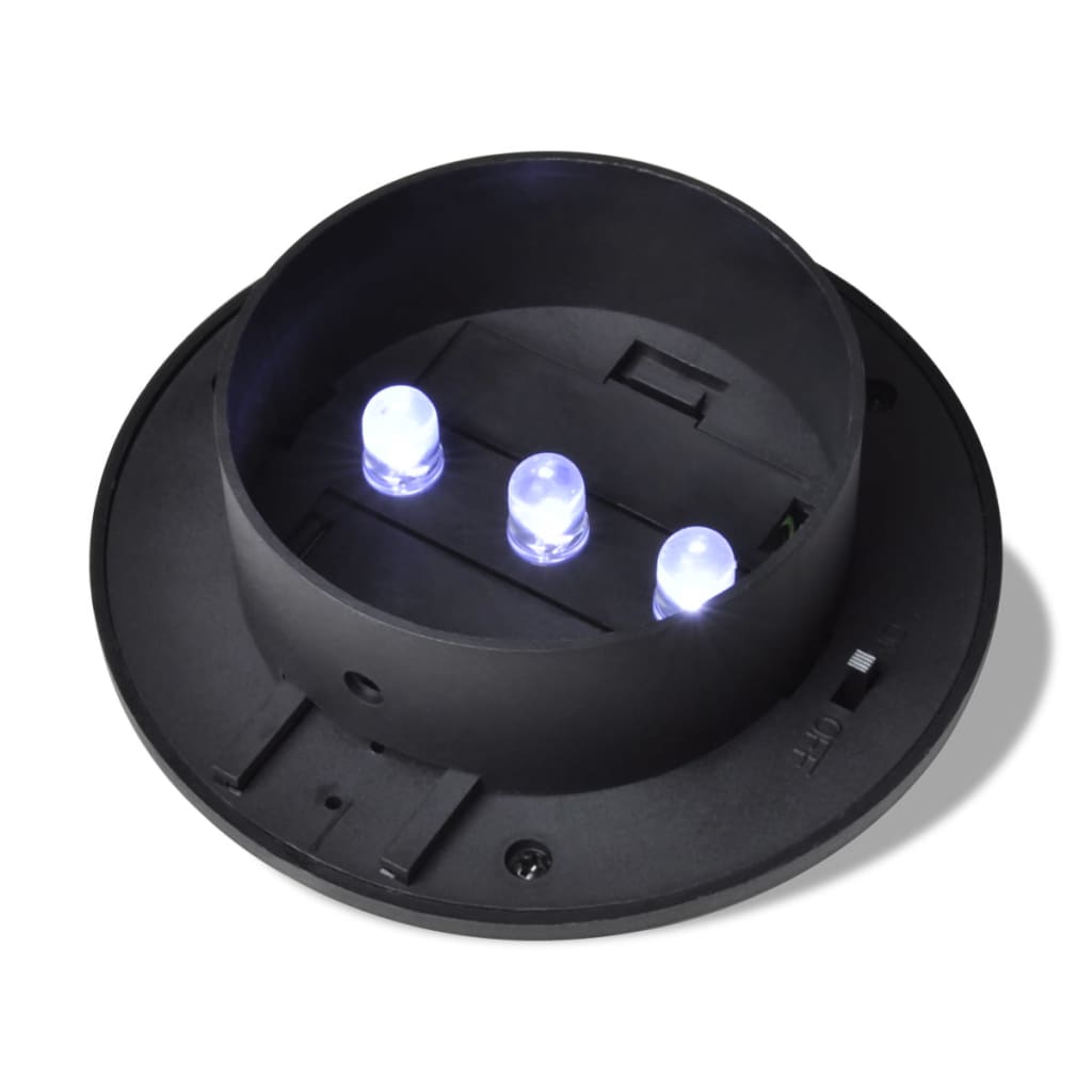 Saulės energija įkraunamų lauko šviestuvų rinkinys, 6vnt., juodi 