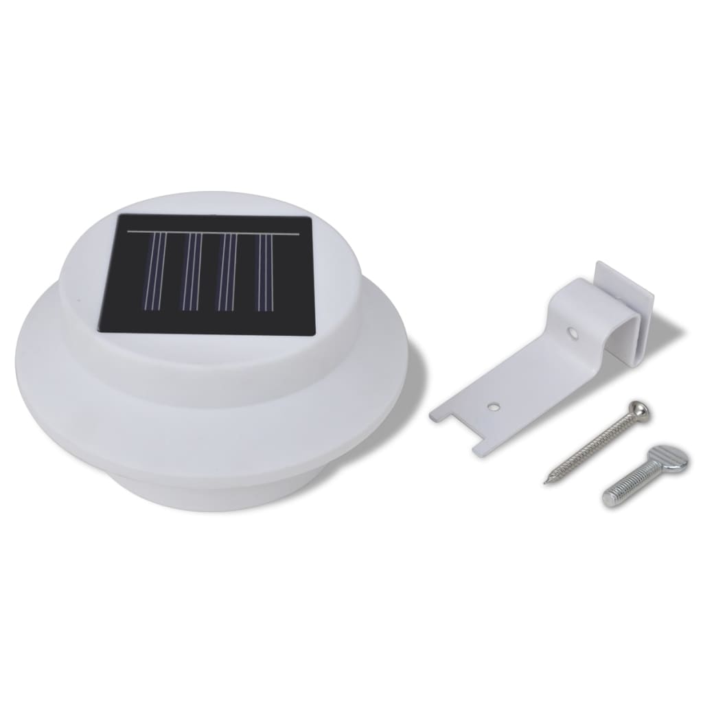 Saulės energija įkraunamų lauko šviestuvų rinkinys, 6vnt., balti