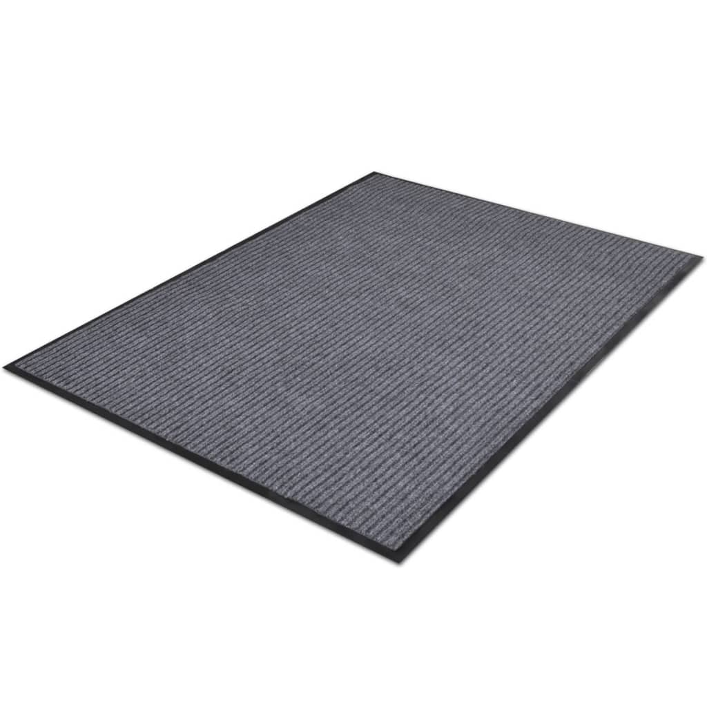 Durų kilimėlis, pilkos spalvos, 90 x 120 cm, PVC