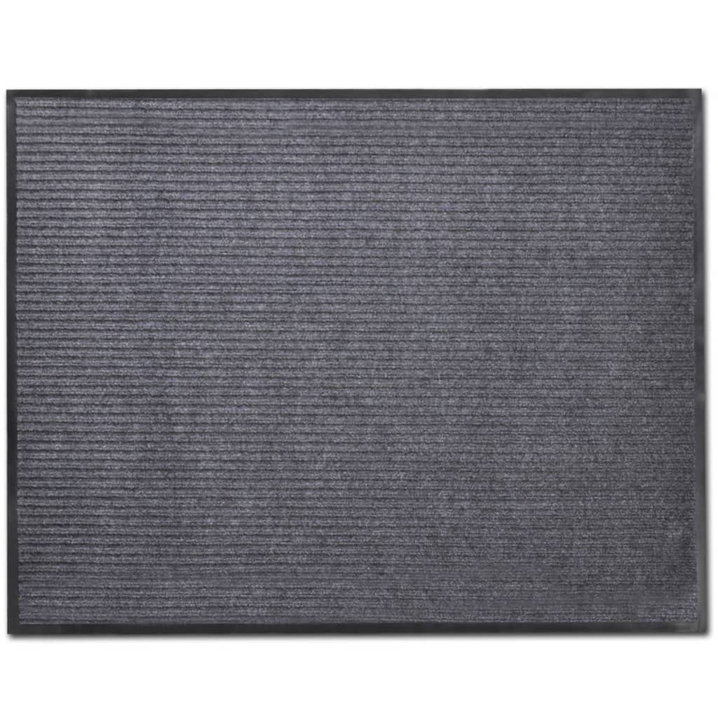 Durų kilimėlis, pilkos spalvos, 90 x 150 cm, PVC