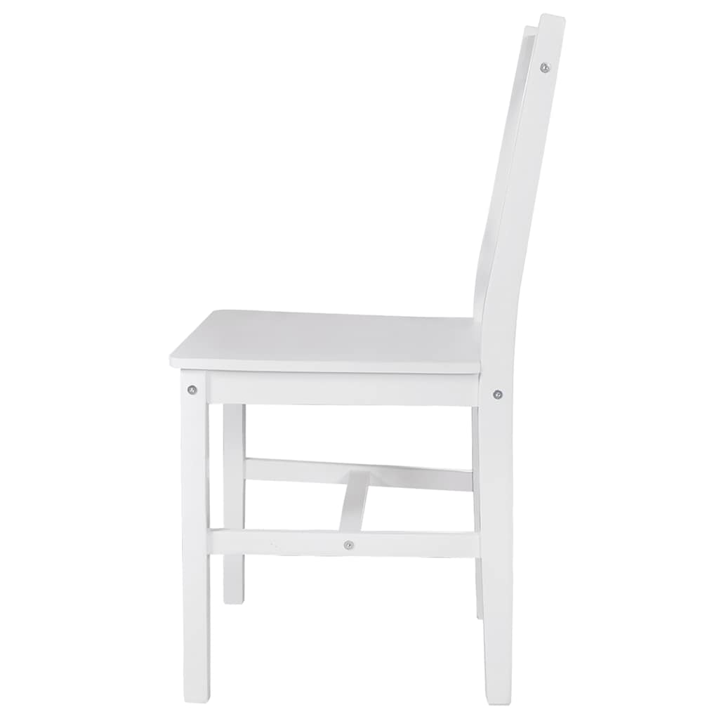 Valgomojo kėdės, 4 vnt., baltos, pušies mediena