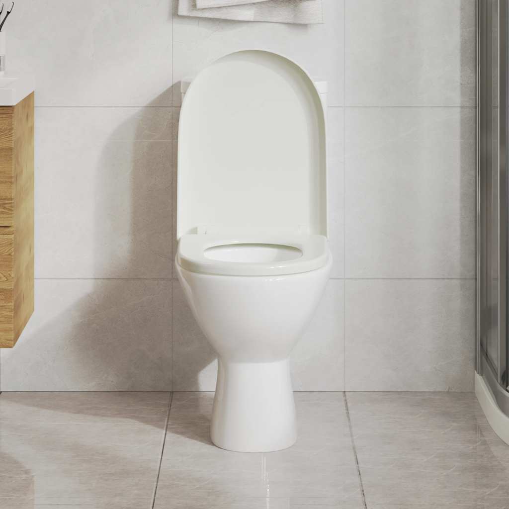 Klozeto sėdynė su Soft Close mechanizmu, kvadrato formos, balta