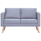 Dvivietė sofa, audinys, šviesiai pilka