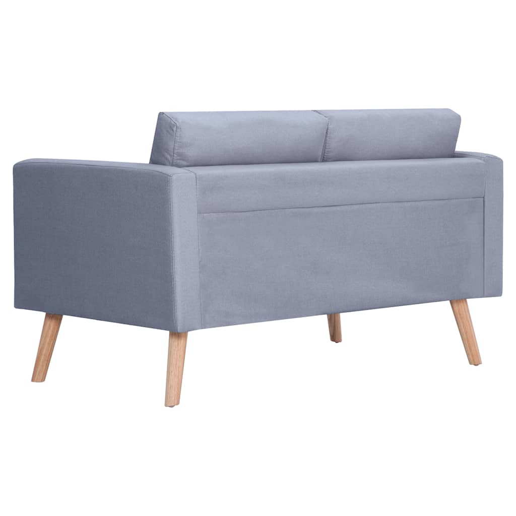Dvivietė sofa, audinys, šviesiai pilka