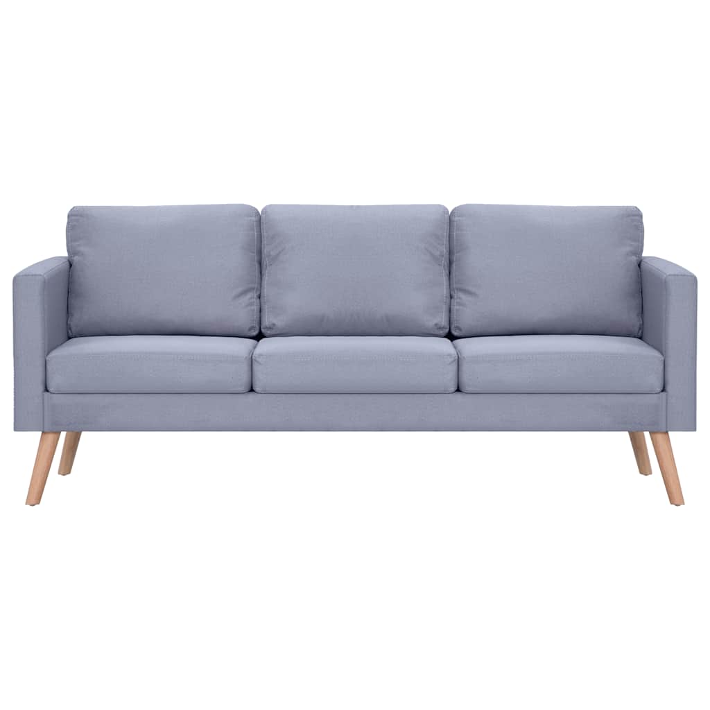 Trivietė sofa, audinys, šviesiai pilka