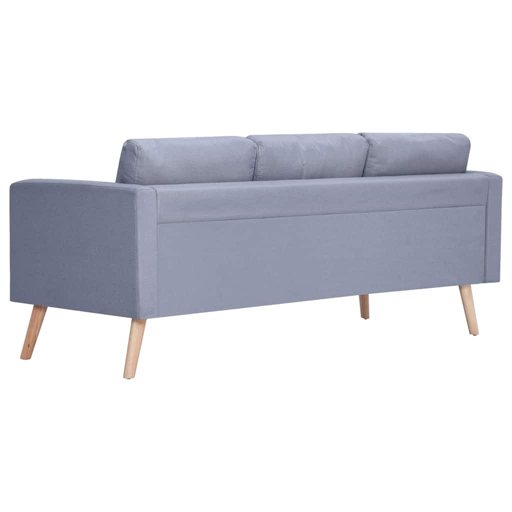 Trivietė sofa, audinys, šviesiai pilka