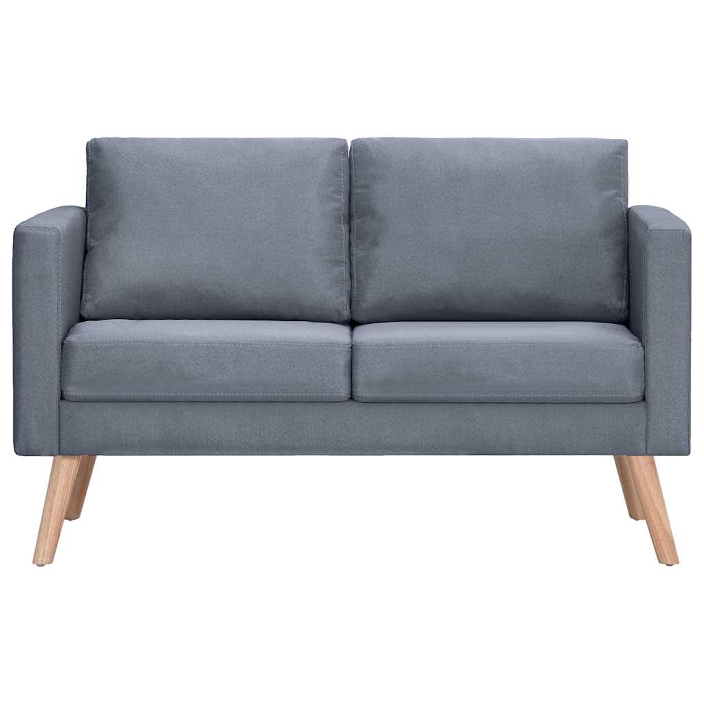 Dvivietė sofa, audinys, tamsiai pilka