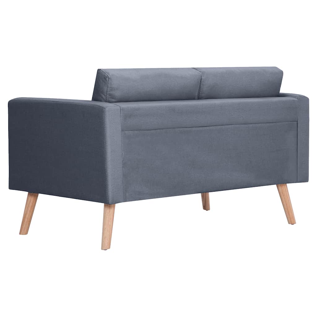 Dvivietė sofa, audinys, tamsiai pilka