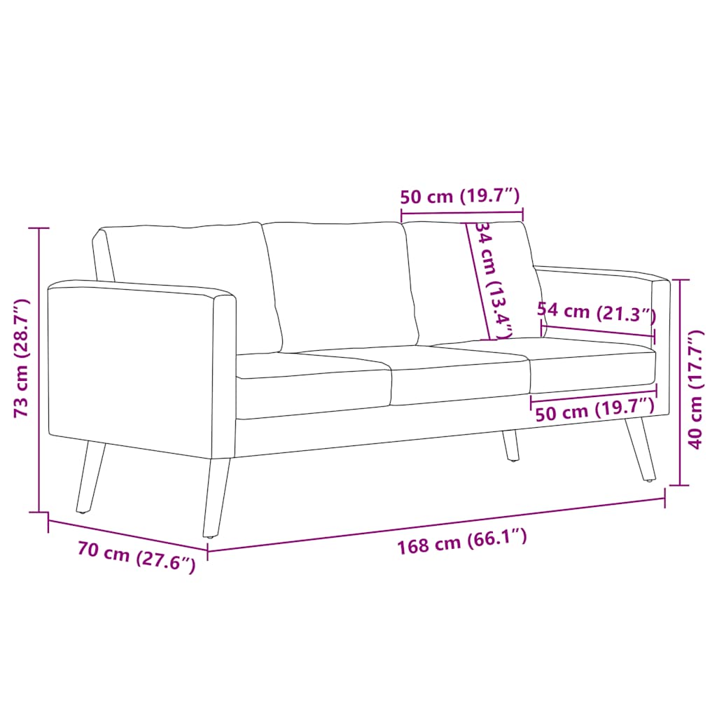 Trivietė sofa, audinys, tamsiai pilka